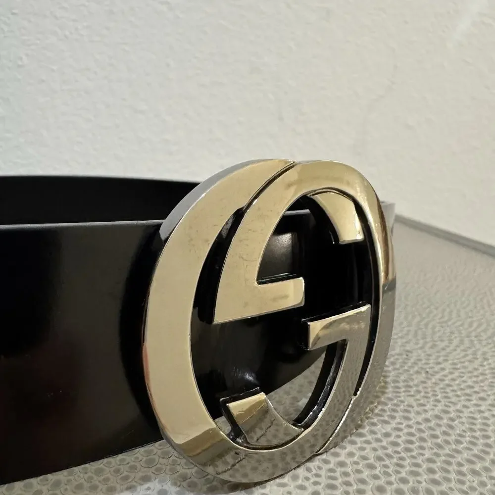 Gucci belt men authentic used 114876 479610 75 30 (Fits 30-32)